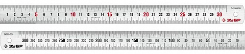 ЗУБР Про-30, длина 0,30 м, Усиленная нержавеющая линейка (34280-030)