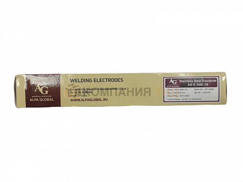 Электроды AG E 308L-16  d= 1,6*250 2,0кг