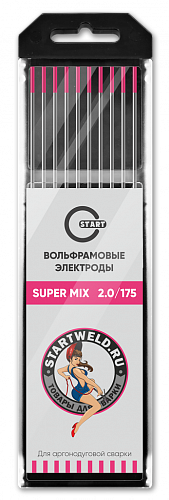 Вольфрамовый электрод SUPER MIX 2,0х175 (розовый уп.10 шт) WE20175U / START