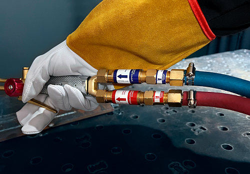Клапан огнепреградительный горючий газ (КОГ, резак/горелка, М16х1,5LH, 6473608000) / Сварог
