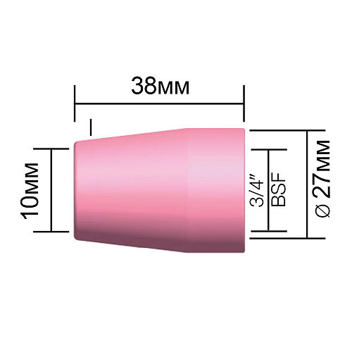 Сопло керамическое PARWELD №6 (10x38мм, газ.линза, упаковка 10 шт.) PRO450W/PRO550W/PRO250A