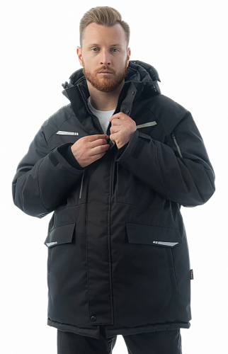 Зимняя куртка-парка Brodeks KW215 , черный (3XL) (ЧЕСТНЫЙ ЗНАК)