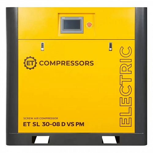 Винтовой компрессор ET-Compressors SL 30-08 D VS PM (IP23) без муфты с частотным регулированием производительности и двигателем на постоянных магнитах
