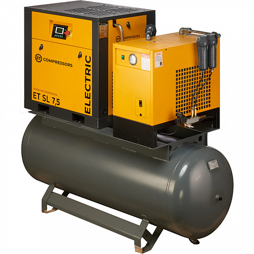 Винтовой компрессор ET-Compressors SL 7,5-10-500 ES (IP55) на ресивере с осушителем