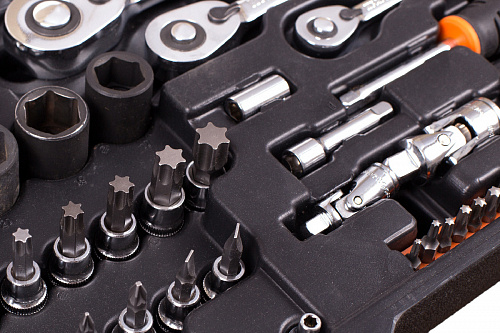 Набор инструментов Кратон TS-22 socket 120, 1/4"+3/8"+1/2"