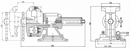 ЗУБР ЭКСПЕРТ-3D 150 мм, Многофункциональные слесарные тиски (32712-150)