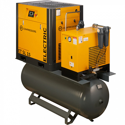 Винтовой компрессор ET-Compressors SL 15-10-500 ES (IP23) на ресивере с осушителем