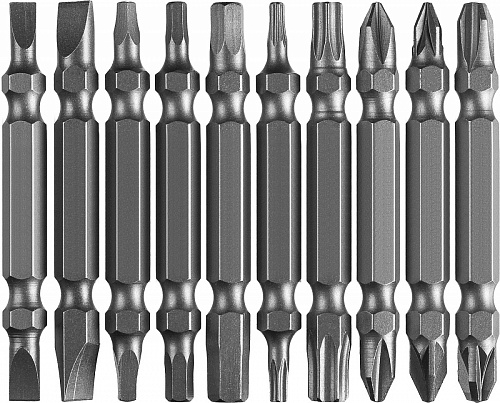 ЗУБР МХ-10 10 шт, Двусторонние длинные биты (26089-H10)