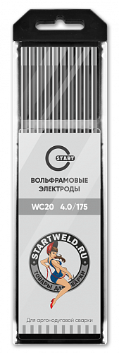Вольфрамовый электрод WС 20 4,0/175 (серый уп.10 шт) WC2040175U / START