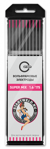 Вольфрамовый электрод SUPER MIX 1,6х175 (розовый) WE16175 / START