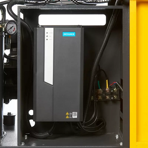 Винтовой компрессор ET-Compressors SL 7,5-10 D VS PM (IP23) V без муфты с частотным регулированием производительности и двигателем на постоянных магнитах вертикальное исполнение на ресивере 130 л