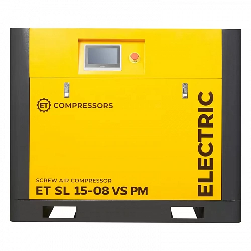 Винтовой компрессор ET-Compressors SL 15-08 VS PM (IP55) с частотным регулированием производительности и двигателем на постоянных магнитах