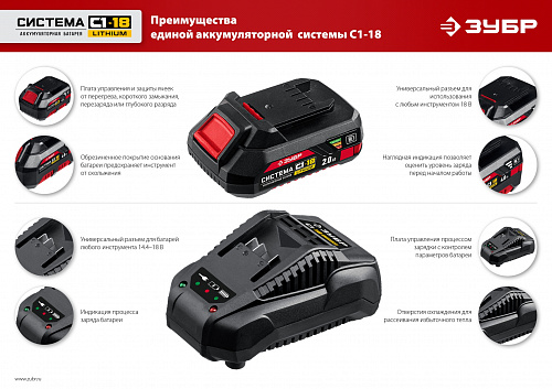 ЗУБР C1-18, 18 В, OQIS, без АКБ, реноватор, набор насадок (МФИ-18 Н)