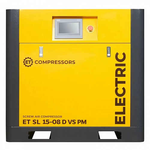 Винтовой компрессор ET-Compressors SL 15-08 D VS PM (IP23) без муфты с частотным регулированием производительности и двигателем на постоянных магнитах