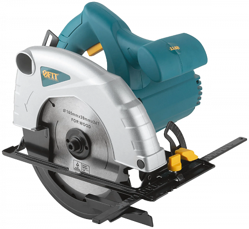 Пила дисковая 1000 Вт; 4800 об/мин; 165/20 мм; 2,1 кг; жел. опора; коробка / FIT