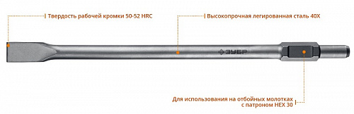 ЗУБР БУРАН HEX 30 Зубило плоское 35 х 600 мм