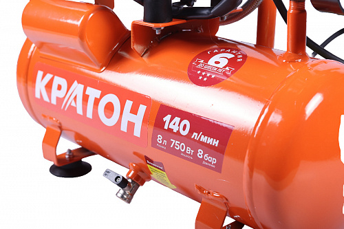 Компрессор с прямой передачей безмасляный Кратон AC-140-8-OFS