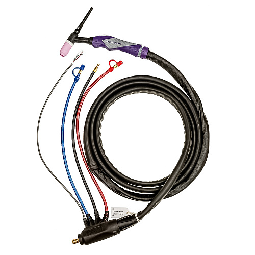 Горелка PARWELD TIG PRO-GRIP MAX 18 SC 8м (400А, ПВ=100%, 0.5-4.8мм, 1 кноп., байонет 35-50, ниппель