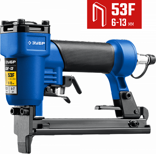 ЗУБР 53F-13, скобы тип 53F (6-13 мм), Пневматический степлер (скобозабиватель), Профессионал (31934)