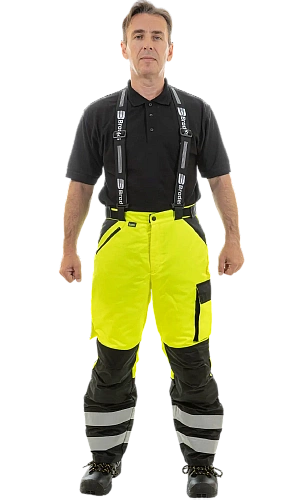 Зимние сигнальные брюки Brodeks KW308, желтый/черный (54) (ЧЕСТНЫЙ ЗНАК)