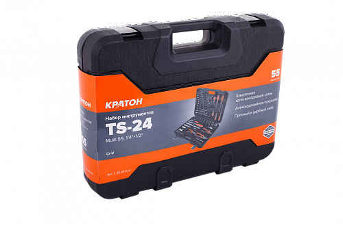 Набор инструментов Кратон TS-24 multi 55, 1/4"+1/2"