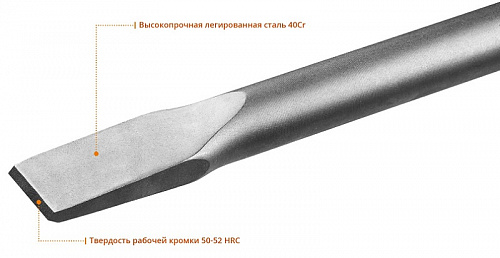ЗУБР БУРАН HEX 30 Зубило плоское 35 х 400 мм