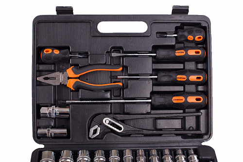 Набор инструментов Кратон TS-09 1/2"+1/4" 58 пр
