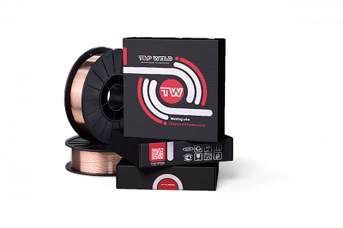 Проволока сварочная омедненная Top Weld CWW-50 (ER70S-6 / D270 / d1,2 / 15 кг)