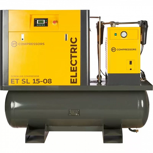 Винтовой компрессор ET-Compressors SL 15-08-410 ES (IP55) с ресивером и осушителем