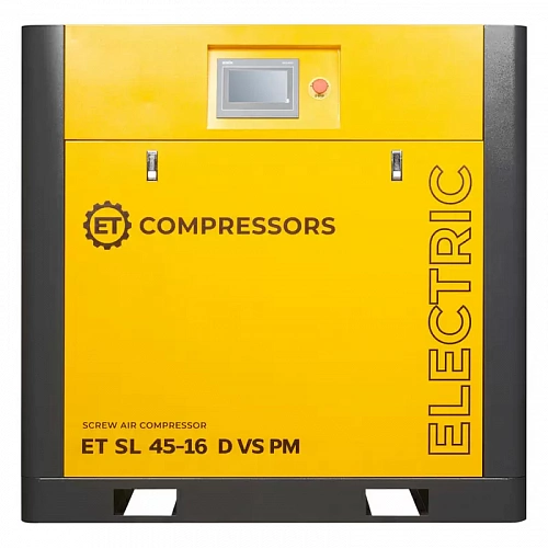 Винтовой компрессор ET-Compressors SL 45-16 D VS PM (IP23) без муфты с частотным регулированием производительности и двигателем на постоянных магнитах