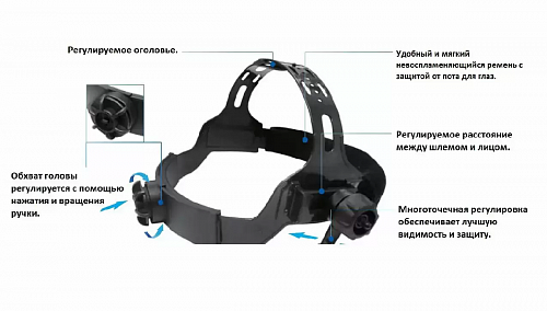Сварочная маска с автоматическим светофильтром (АСФ) Хамелеон Tecmen ADF 615J 9-13 TM17 синяя