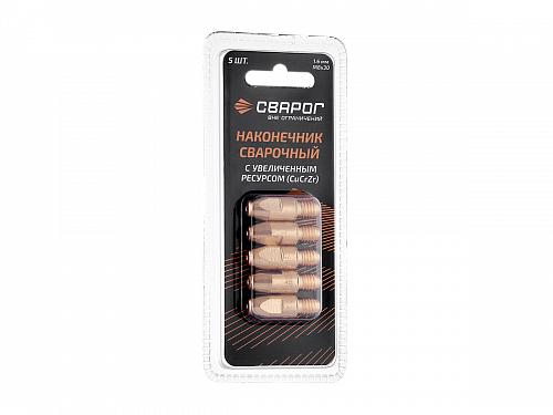Наконечник сварочный Cu CrZr М8 d1,6мм (MS) ICU0005-86-SVA блистерная упаковка 5 шт / Сварог