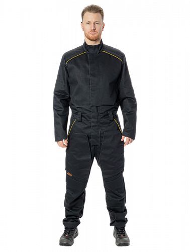 Комбинезон сварщика BRODEKS FS58-02, черный (2XL) (ЧЕСТНЫЙ ЗНАК)