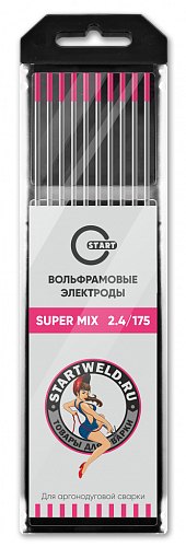 Вольфрамовый электрод SUPER MIX 2,4х175 (розовый уп.10 шт) WE24175U / START