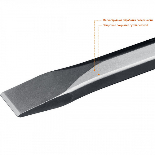 ЗУБР HEX 28,6 (Макита тип) Зубило лопаточное 80 х 400 мм
