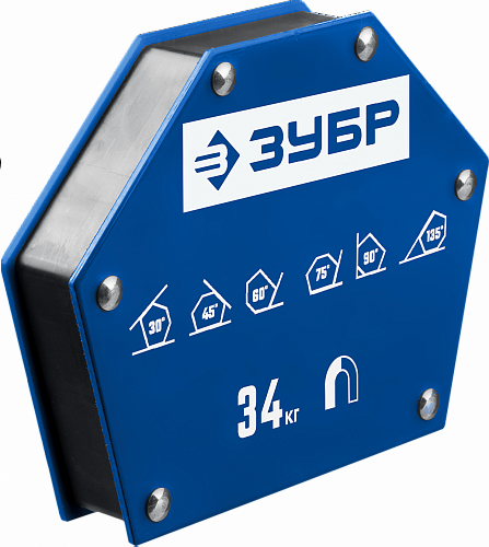 ЗУБР УМ-6, 34 кг, Угольник магнитный для сварочных работ, Профессионал (40055-34)