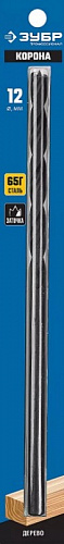 ЗУБР d 12x300/150мм, спиральное сверло по дереву , М-образная заточка