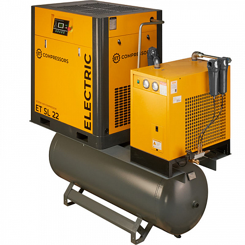 Винтовой компрессор ET-Compressors SL 22-10-500 ES (IP55) на ресивере с осушителем