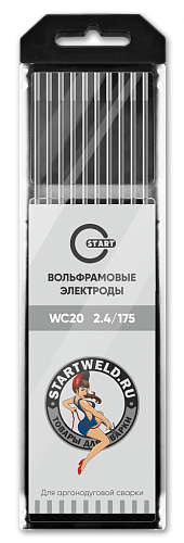 Вольфрамовый электрод WС 20 2,4/175 (серый) WC2024175 / START