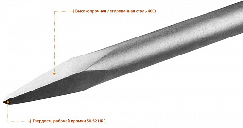 ЗУБР БУРАН HEX 30 Зубило пикообразное 400 мм