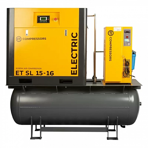 Винтовой компрессор ET-Compressors SL 15-16-500 ES (IP55) на ресивере с осушителем