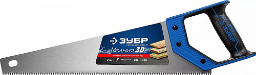 ЗУБР Молния-3D 400 мм, 7TPI, Универсальная ножовка (15077-40)