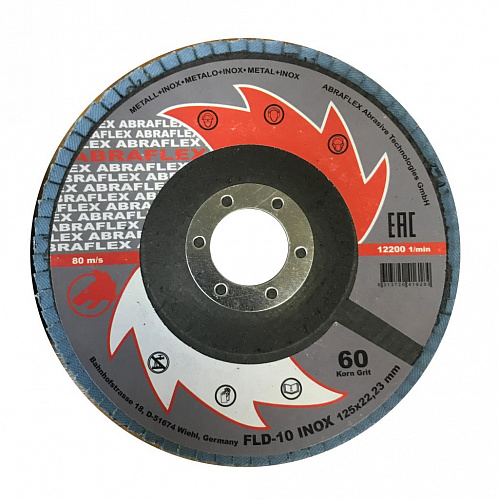Круги лепестковые тарельчатые FLD-10 INOX Abraflex D125 P40