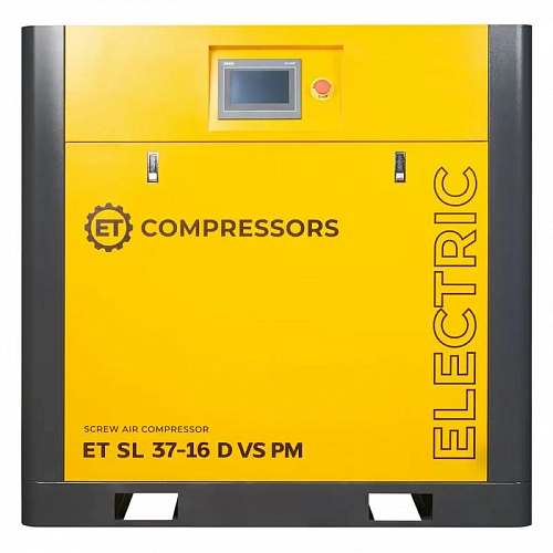 Винтовой компрессор ET-Compressors SL 37-16 D VS PM (IP23) без муфты с частотным регулированием производительности и двигателем на постоянных магнитах