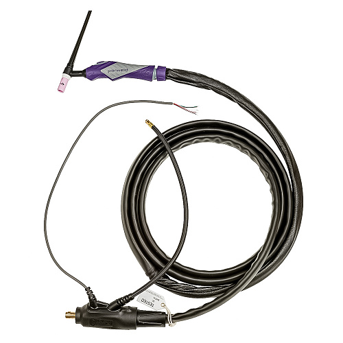 Горелка PARWELD TIG PRO-GRIP MAX 9 8м (125А, ПВ=60%, 0.5-2.4мм, 1 кноп., байонет 35-50, ниппель на г