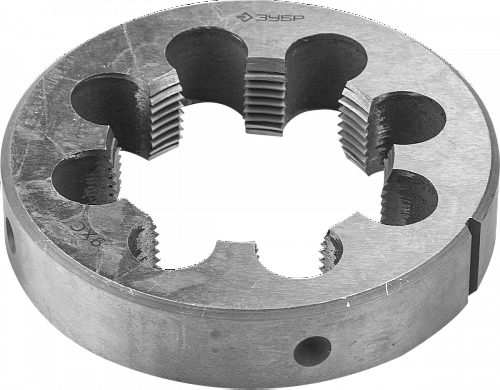 ЗУБР G 3/4″, сталь 9ХС, Плашка круглая ручная (4-28032-3/4)