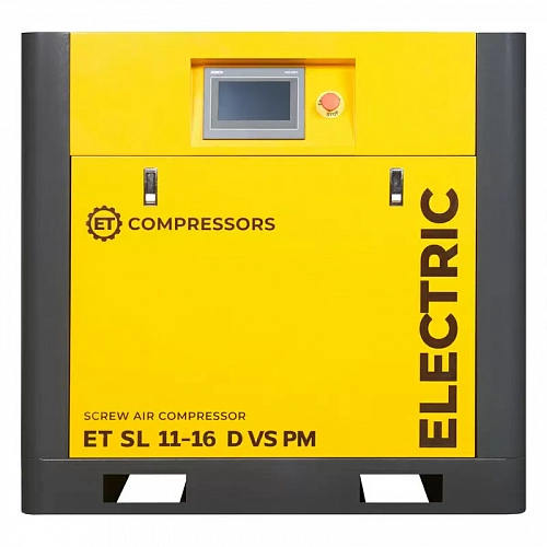 Винтовой компрессор ET-Compressors SL 11-16 D VS PM (IP23) без муфты с частотным регулированием производительности и двигателем на постоянных магнитах
