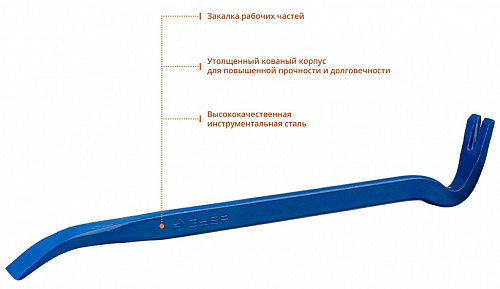 ЗУБР ТИТАН, 450 мм, 25 х 12 мм, Лом-гвоздодер, Профессионал (2165-45)