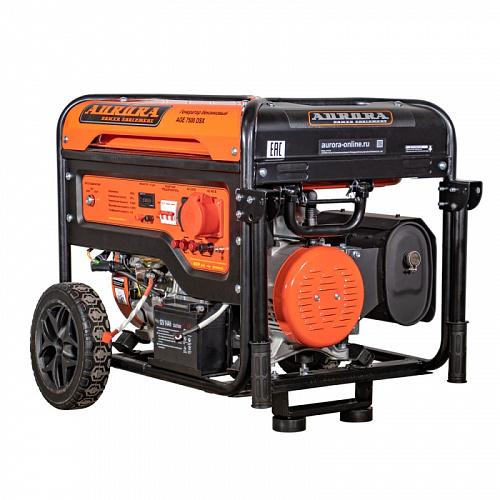 Бензогенератор AGE 7500 DSX (мах 6,5кВт эл.ст 380V, на колесах) арт. 2106776 / Aurora