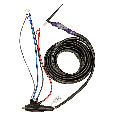 Горелка PARWELD TIG PRO-GRIP MAX 20 8м (250А, ПВ=100%, 0.5-3.2мм, гибкий гусак, 1 кноп., байонет 35-
